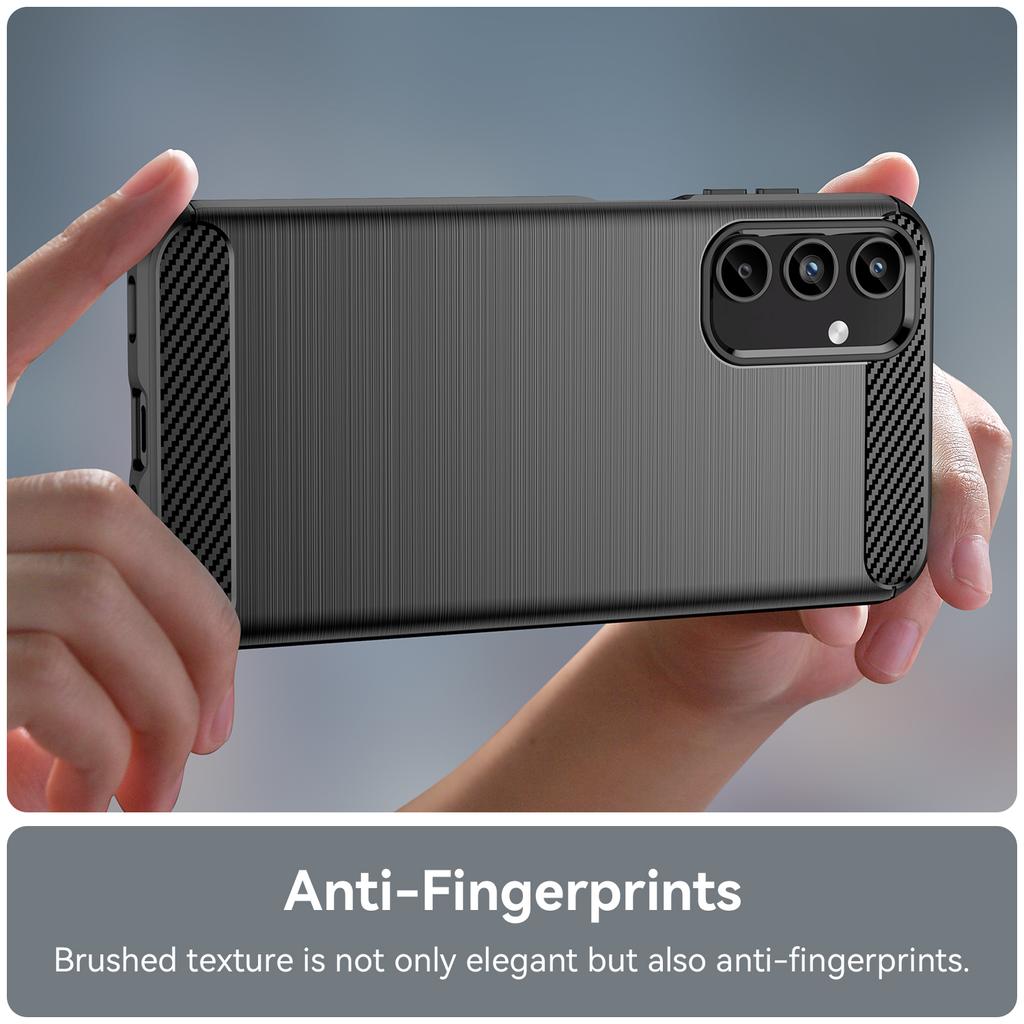 For Samsung Galaxy A15 5G Case Soft TPU Carbon Fiber Texture Phone Cover