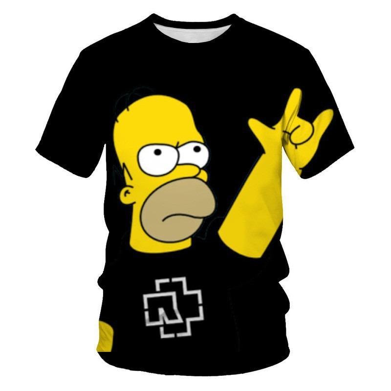 Summer Trend: The Simpsons 3D Printed Children's T-shirt Short Sleeve
