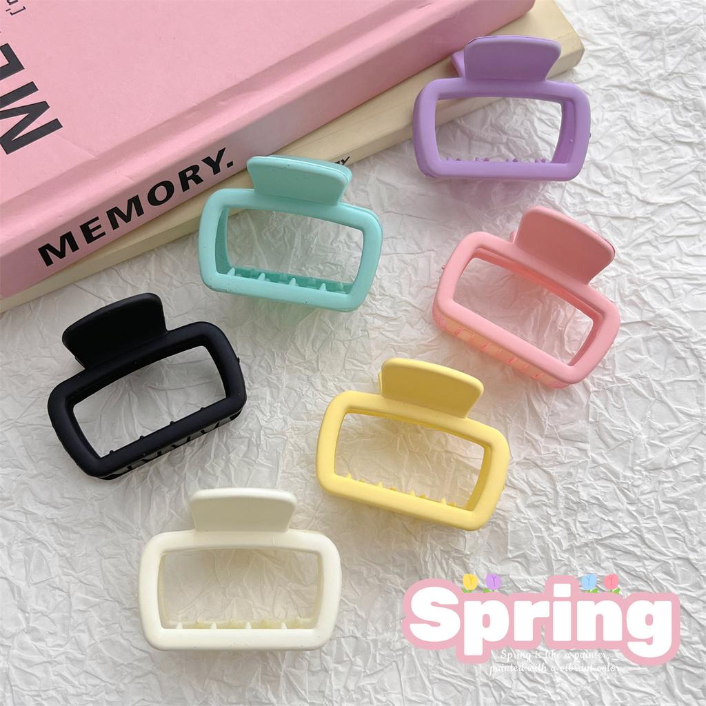 Square Hair Claw Clips Women Girls Small High Ponytail Clip Clamp Korean Simple Matte Non Slip Hair Styling Accessories