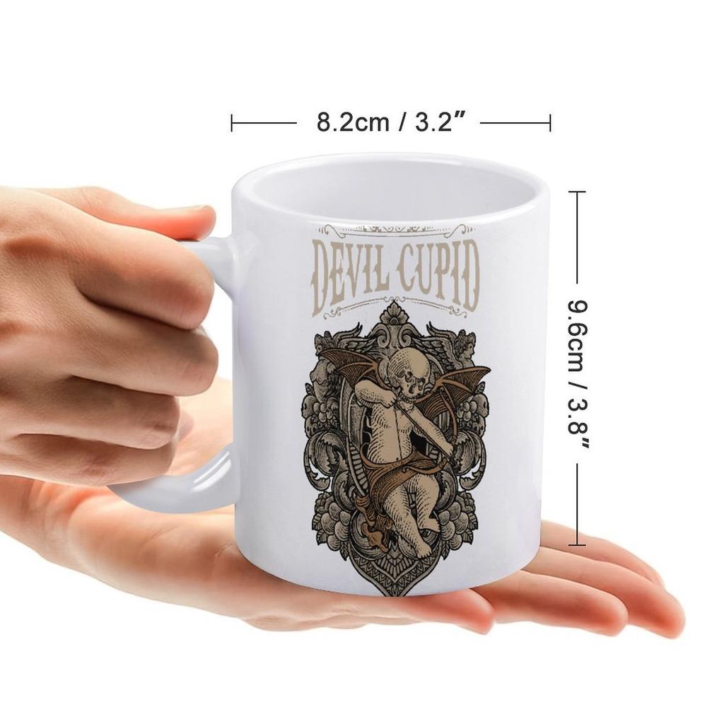 11 oz weiße Keramiktasse mit glänzendem Finish, bedruckter Beschichtung und langlebigem, hitzebeständigem Gefühl für Kaffee- oder Kakaoliebhaber