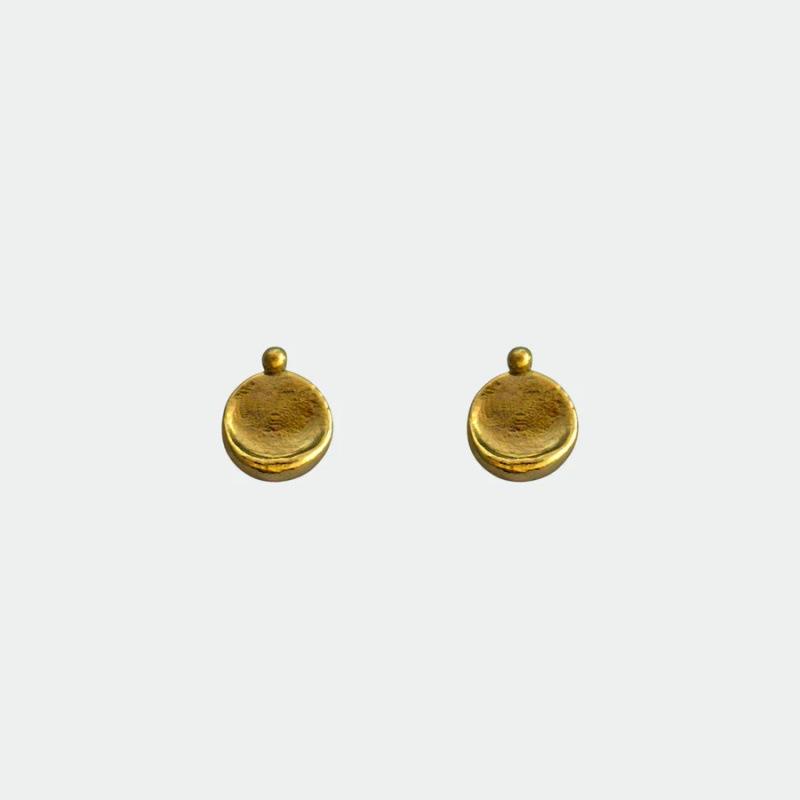 Simple High-End Metal Copper Plated 18K Real Gold, Unique Individual Stud Earrings, Niche Design, Versatile Earrings