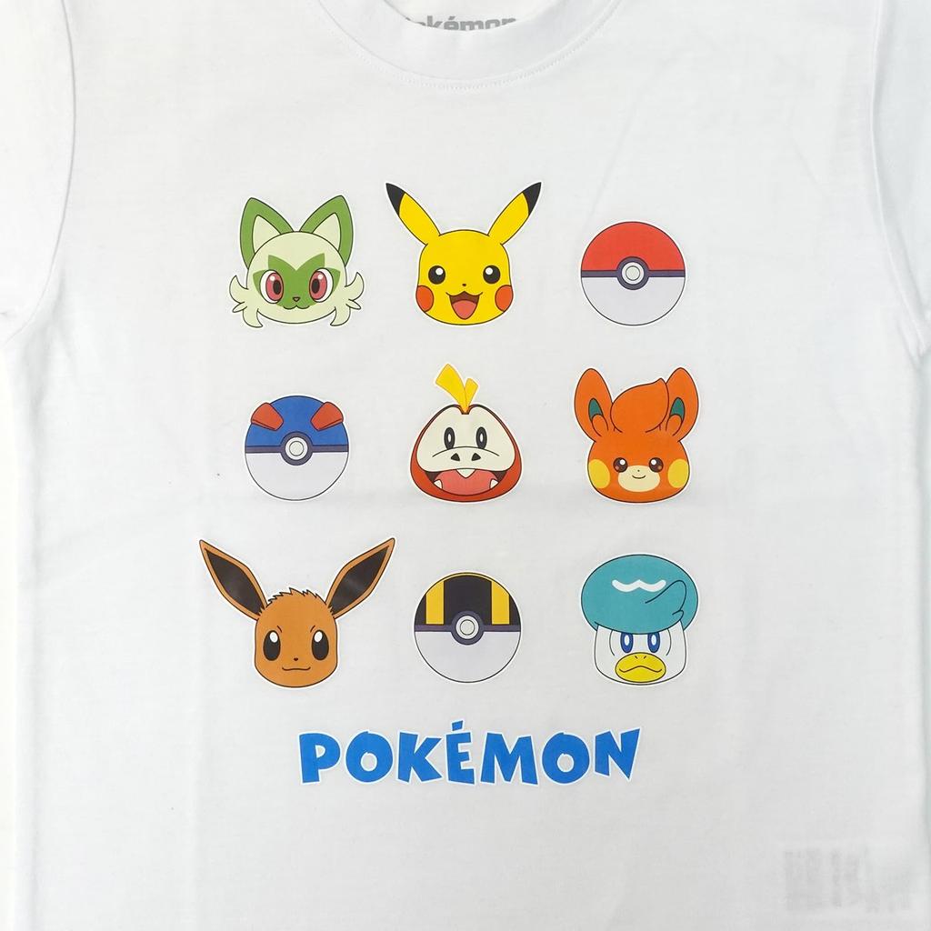 Fineplus T-Shirt με Κοντό Μανίκι, Πρόσωπο, Απωθητικό Κουνουπιών, Pokémon, Απορροφητικό Ιδρώτα, Γρήγορου Στεγνώματος,