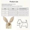 Cute Rabbit Ears Pet Hat Warm Floral Pattern Dog Windproof Cover Comfortable Soft Elastic Pet Headgear Small Medium Dog