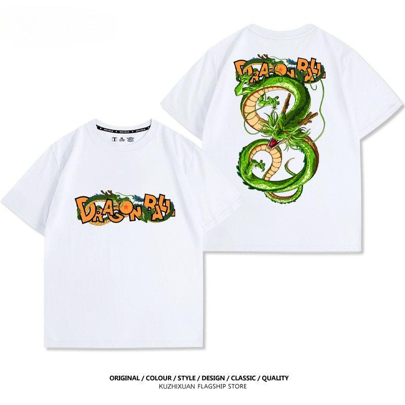 Dragon Ball Anime Goku Shenlong Printed T-shirt Men's and Women's T-shirt Men's Top Sports T-shirt Summer New Tee