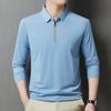 Men'S Long-Sleeved Polo Shirt Lapel T-Shirt Light Luxury Casual Anti-Wrinkle Dry Skin-Friendly Business Breathable Versatile Top