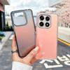 KEYSION Fashion Laser Gradient Colorful Phone Case for Xiaomi 14T 14T Pro 5G Soft TPU+PC Shockproof Back Cover for Xiaomi 14T 5G