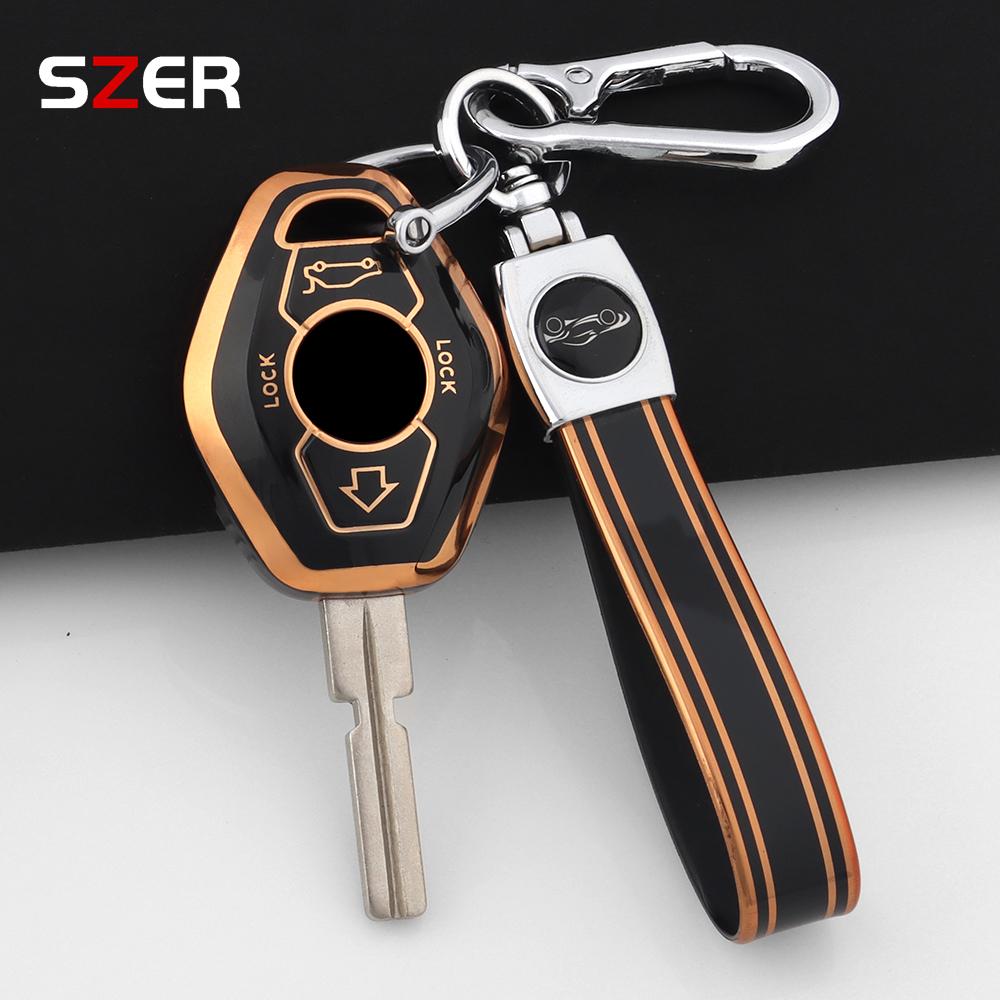 Tpu Smart Car Key Case Cover Shell For Bmw X3 X5 Z3 Z4 3 5 7 Series E38 E39 E46 E83 1998-2005 Holder Bag Keychain Accessories