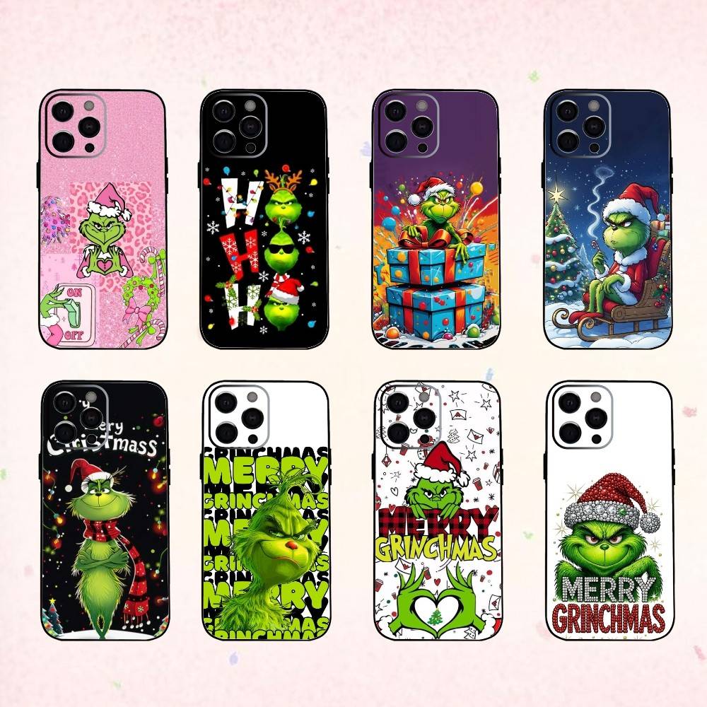 C-Christmas G-Green M-Monsters Phone Case Silicone Soft For IPhone 17 16 15 14 13 12 11 X XR Plus Pro Max Plus