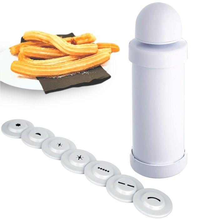 Churros-Maschine - tienda eurasia - Churrera - 8 Köpfe - Widerstandsfähiger Kunststoff - Leicht zu reinigen