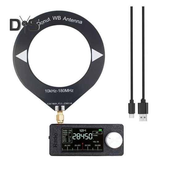 0,5-108 MHz Tragbares Mini-Radio mit 1,9-Zoll-IPS-Bildschirm LSB/USB/AM/FM Mini-Taschenradio Allband-Radioempfänger mit Antenne