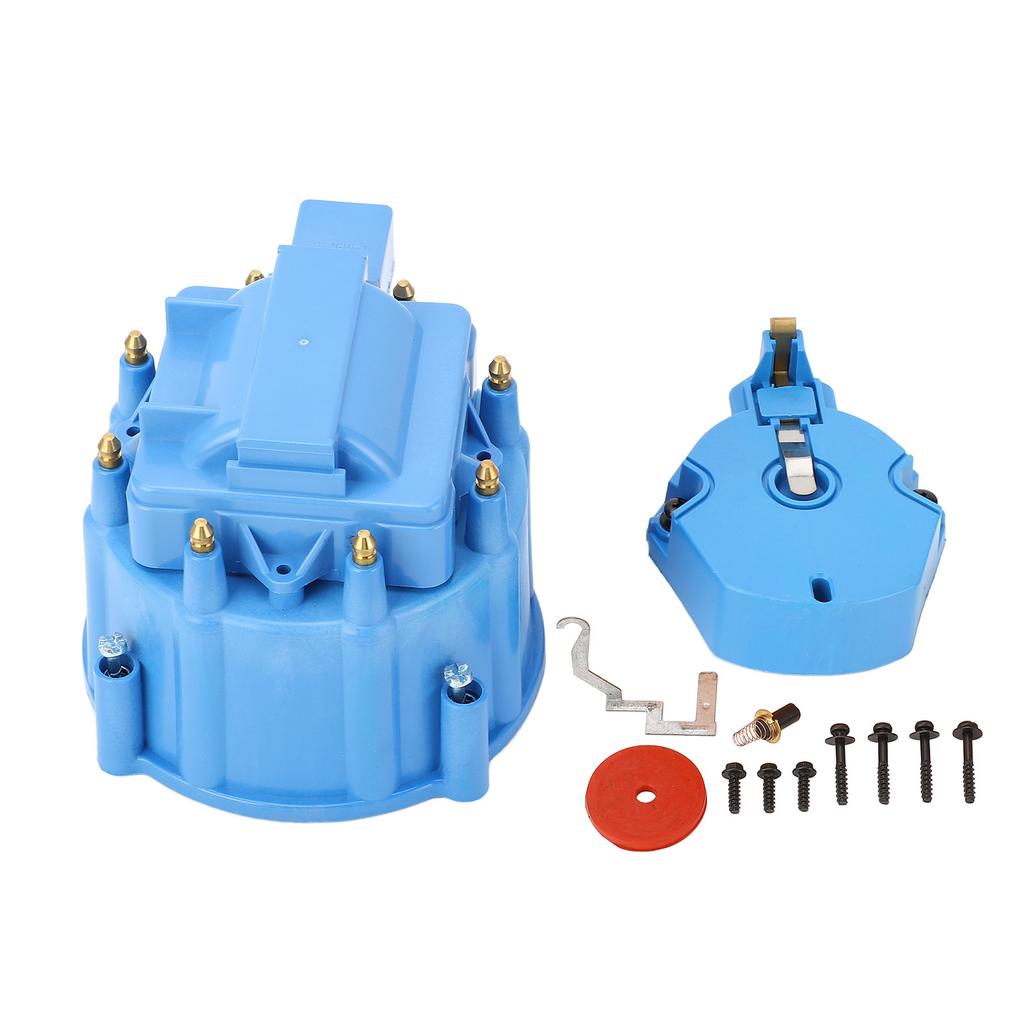 HEI Distributor Cap and Rotor Heavy Duty Large Distributor Cap Set for SBC 283 305 307 327 350 400 K549 Blue