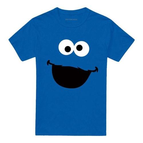 Sesame Street Unisex Adult Cookie Monster Face T-Shirt