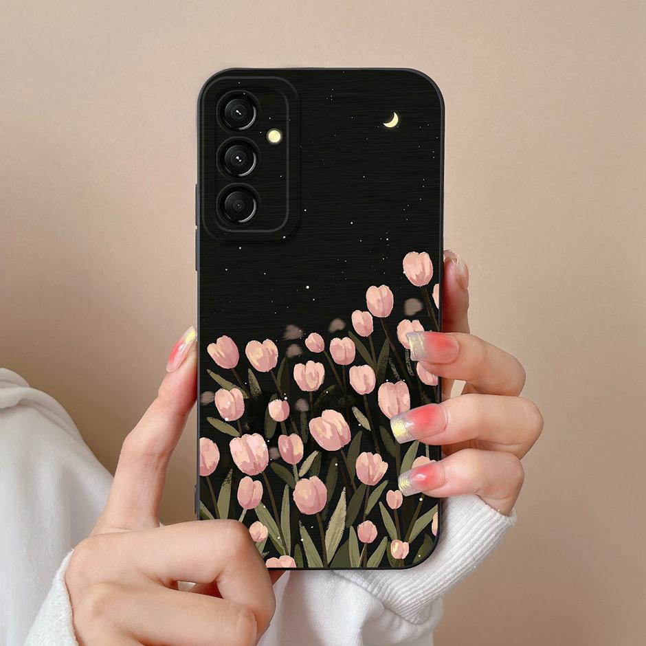 Case For Samsung Galaxy M23 M33 M35 M53 5G Fashion Black Coconut Tree Silicone Soft Cover SamsungM23 M 33 M35 M53 5G Funda Shell