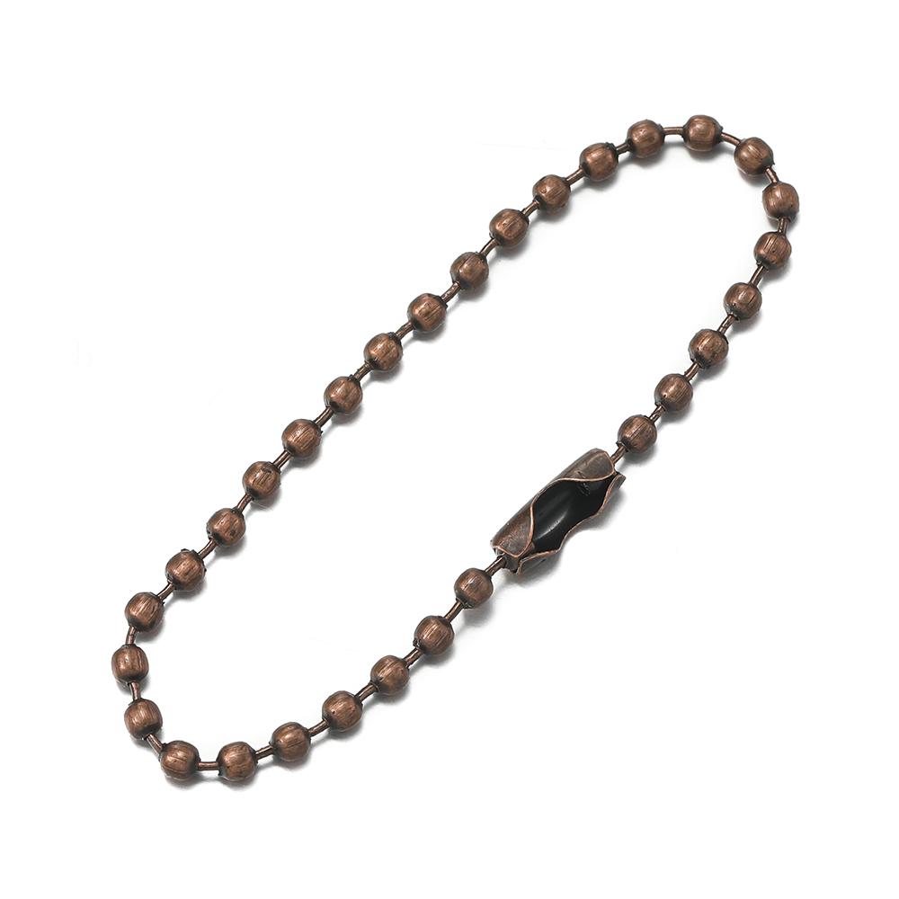 50 szt./partia Okrągłe kulkowe łańcuszki Pasują do breloczka Długość 12 cm Breloczek do identyfikatora psa Łańcuszki hurtowe Z łącznikiem Do tworzenia biżuterii DIY