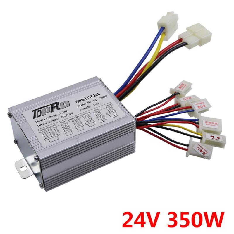 TDPRO 24V/36V 250W/350W/500W/800W Bicycle Brush Motor Speed Controller Box For ATV Go Kart Quad Buggy Pit Bike Scooter зелёный