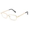 Metal Square Frame Reading Glasses Anti Blue Light High Definition Vintage Presbyopia Eyewear 0 To +4 0 Far Sight