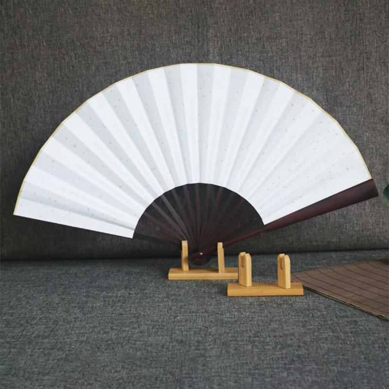 Chinese Durable Base Bamboo Folding Hand Fan Display Stand Folding Hand Fan Stand Display Holder Home Decoration