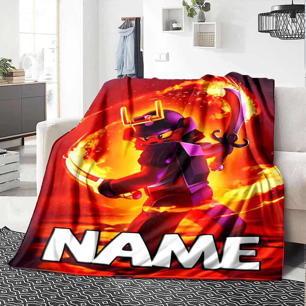 Customiz Name Personality Lego Ninjago Blanket Soft &Warm Sofa Office Bed Travel Lunch Break Blanket, Gift Suitable All Seasons