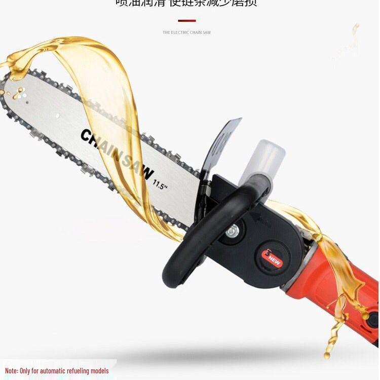 **Electric Chainsaw Attachment for Angle Grinders – Auto-Oiling Wood Splitting & Polishing Tool**