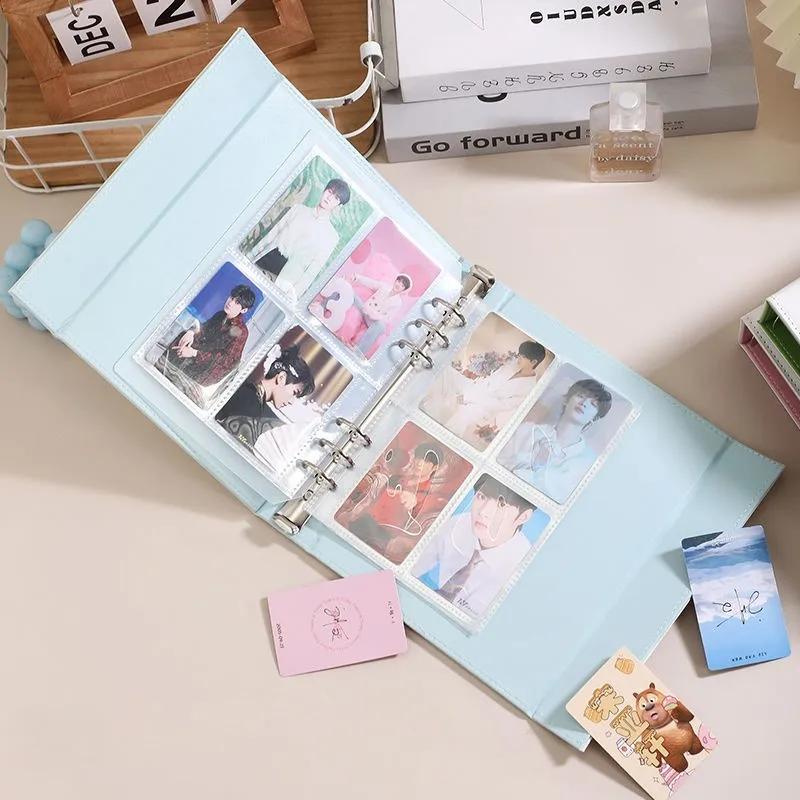 Binder A5 Photocard Collect Book Magnetic Buckle Large Capacity Card Holder PU Leather Idol Photo Card Collection Album ZF932