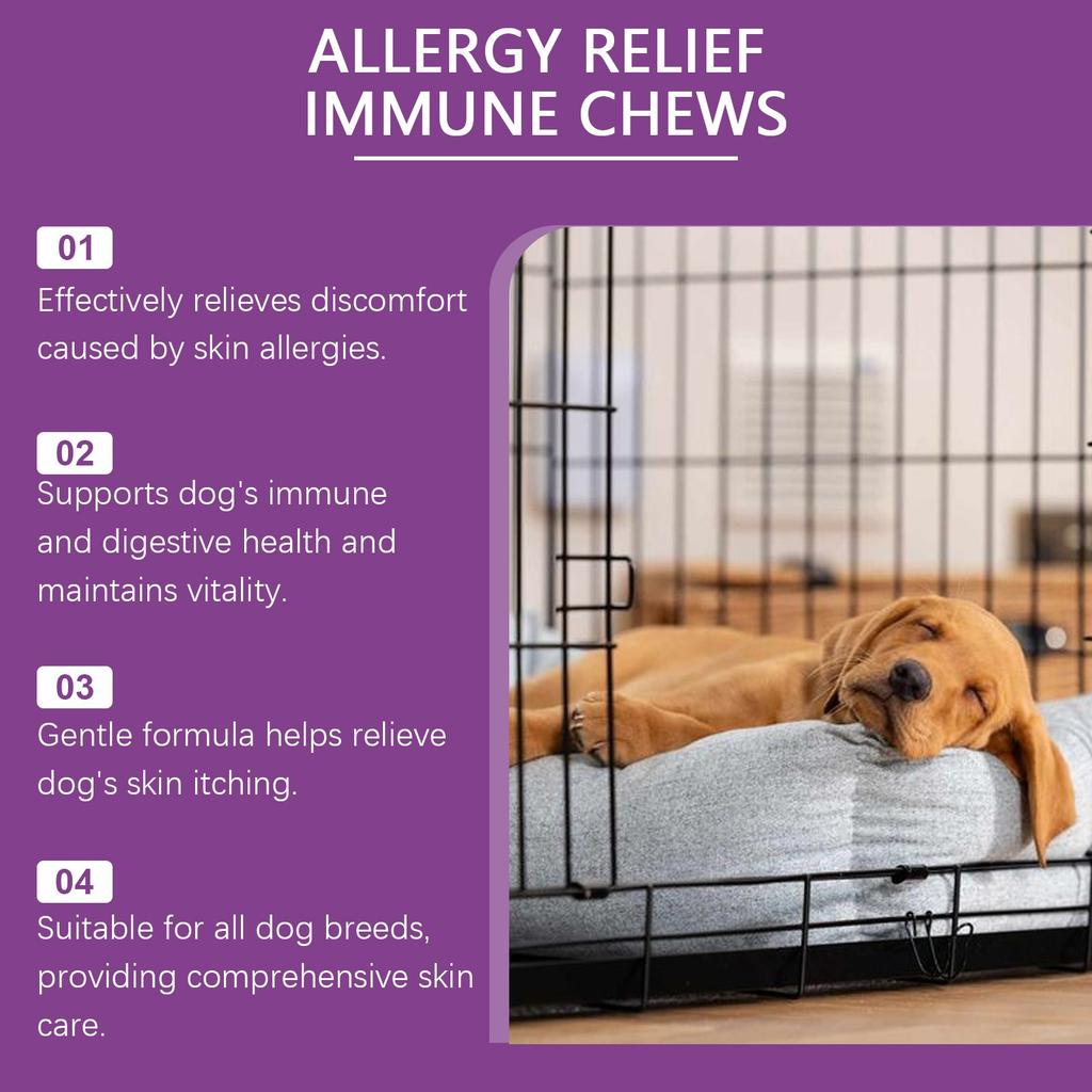 Dog Skin Relief Chewable Tablets Relief Soothes Itch Supports Immune Digestion