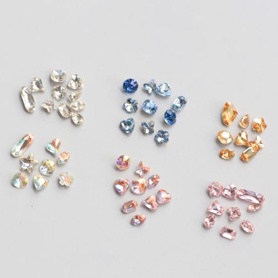50Pcs Mixed Nail Art Faux Crystal Decorations Exquisite Appearance Personality Multifunctional Nail Art Diamonds Gift
