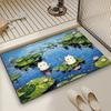 Kawaii Cute Cartoon Door Mat Bath Microfiber Decorative Versatile Flannel Floor Mat Quick Dry Absorbent Non-slip Sole