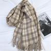 Plaid Scarf Women's Autumn and Winter New Thickened Imitation Cashmere Scarf Fashion Fringed Warm Shawl