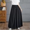 Calças Jeans Femininas de Cintura Elástica, Cor Sólida, Cintura Alta, Perna Larga, Casuais, Modeladoras