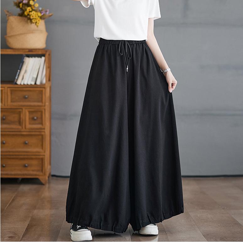 Calças Jeans Femininas de Cintura Elástica, Cor Sólida, Cintura Alta, Perna Larga, Casuais, Modeladoras