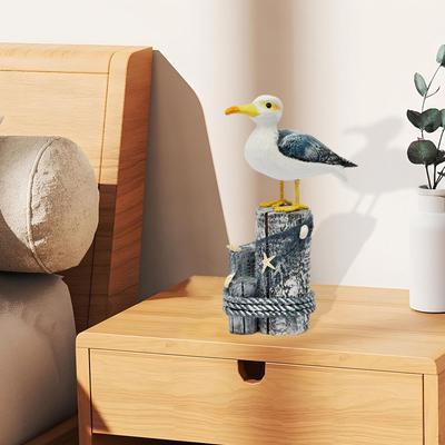 Figurine mouette en bois Nautique pour Bureau Chambre Maison de Lac ou de Plage