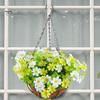 Spring Simulation Flower Hanging Basket No Need Water Non-fading Beautiful Realistic Home Decoration Artificial Flowers Hanging Pot Decoration