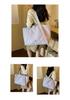 Lightweight Short-Distance Travel Tote: New Fashion Solid Color Handbag with Large Storage Capacity