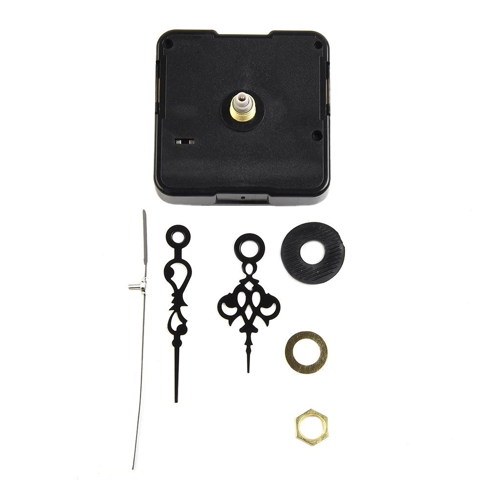 DIY Clock Mechanism Replacement Parts, Long Spindle Quartz Movement with Metal Hook, Repair Accessories for Wall Clock Furniture