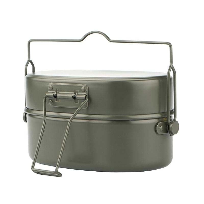 Дорожный Ланч-бокс Съемный Контейнер для Ланча Ланч-бокс для Отдыха на Природе Долговечность Алюминий Аксессуар для Пикников армия зеленый 2600₽