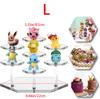 1-4 Tier Acrylic Display Stand for Action Figures,Cosmetic Rack Clay Doll Jewelry Cupcake Perfume for Corner Display Riser Shelf