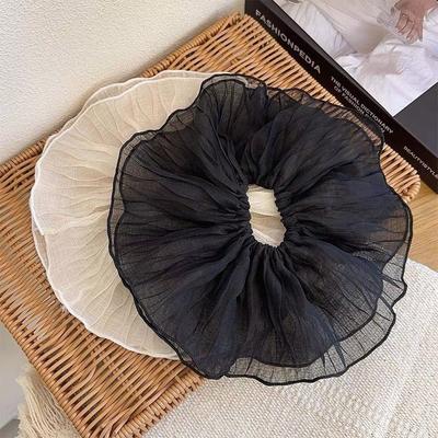 Nadměrná šifonová gumička do vlasů Čelenka s poutkem Elegantní jednobarevná elastická gumička do vlasů Gumičky do vlasů Scrunchies Korejské vlasové doplňky