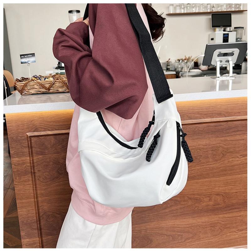 Fashion Casual Dumpling Bag Commuter Large Capacity Crossbody Bag Student Versatile Lightweight Class Shoulder Bag