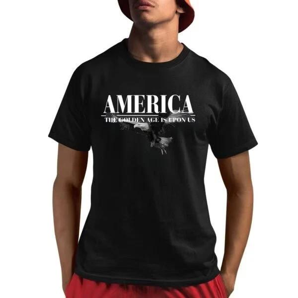 Charlie Kirk Wearing America The Golden Age Is Upon Us Shirt 2026 S