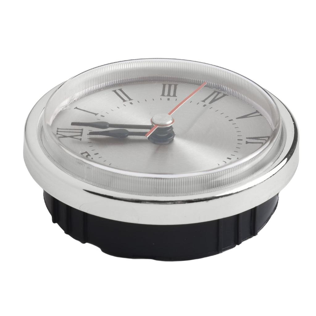Replacement Quartz Clock Insert with Roman Numbers 65mm Diameter Silver Color