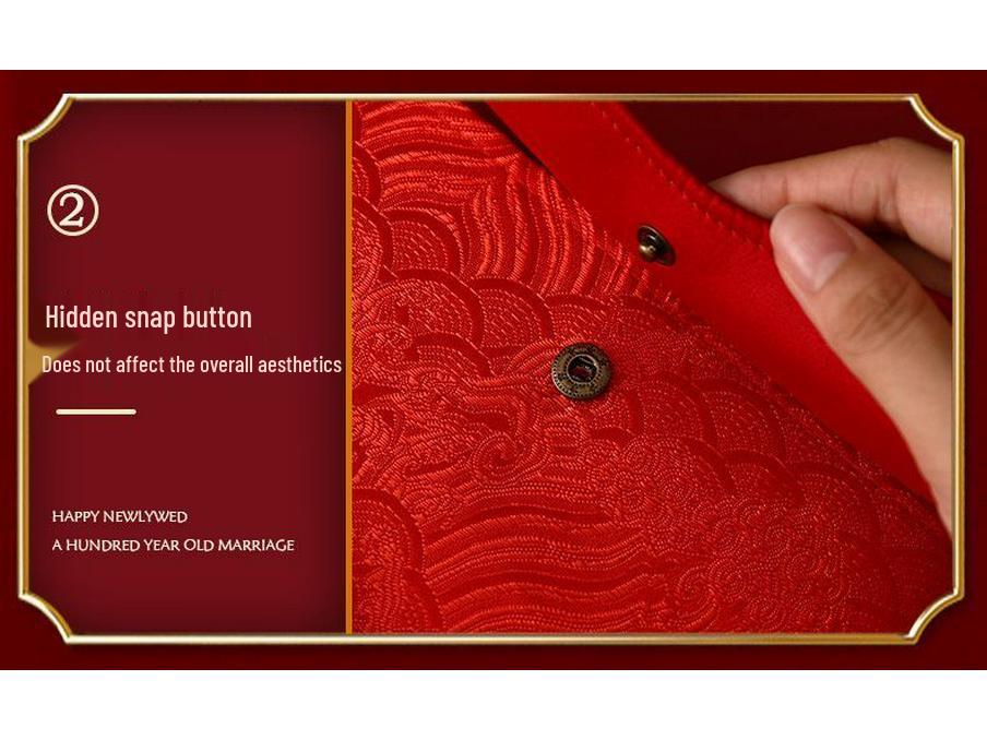 Luxury Embroidered Red Envelope for Wedding Gift, Tea Ceremony, and Special Occasions