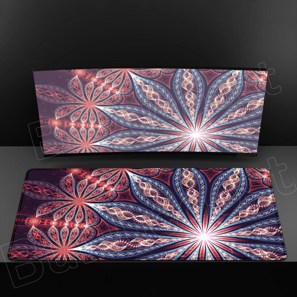 Mandala Mauspads Gaming Zubehör Büro Gamer Tastatur Cooles Technologie Muster Schreibtischunterlage Rutschfest Laptop Großes Gummi-Mauspad