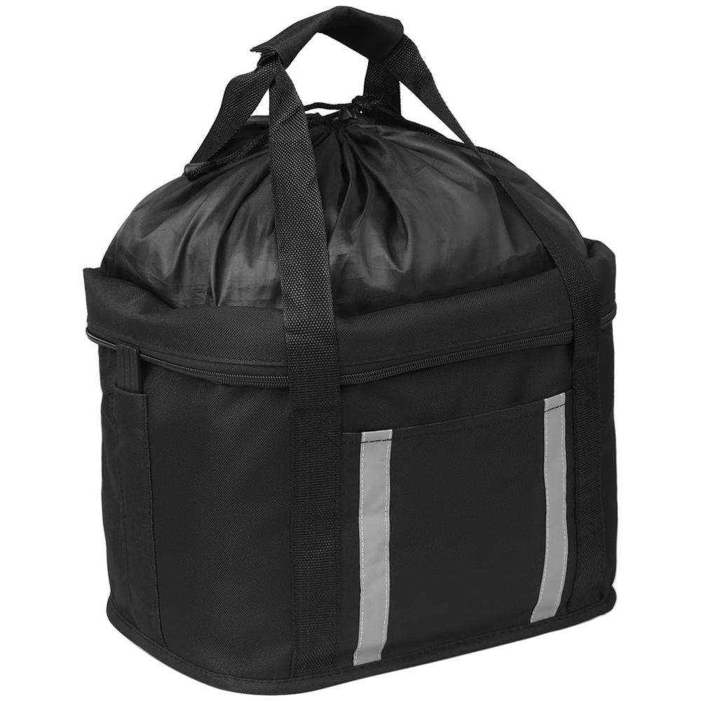 Skládací košík na kolo s reflexními proužky Odnímatelný přední košík na řídítka Přepravka na kočku Psa