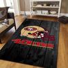 San Francisco 49ers Style Crystal Velvet Rug, Soft Anti‑Slip Crystal Velvet Carpet for Living Room Bedroom Home Decor
