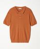 TRADCLUB Cable Collar Short Sleeve Knit 8 Colors (Type A)