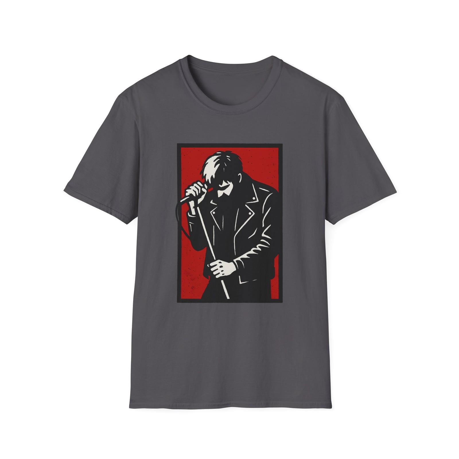 Unisex Softstyle Rockstar T-Shirt Mens Womens Tees Top- Bold Performer, Retro S
