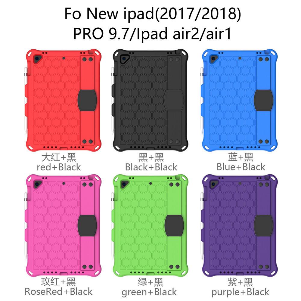2025 iPad 11 honeycomb protective case, iPad 9.7 tablet case, 10.2 protective case with strap
