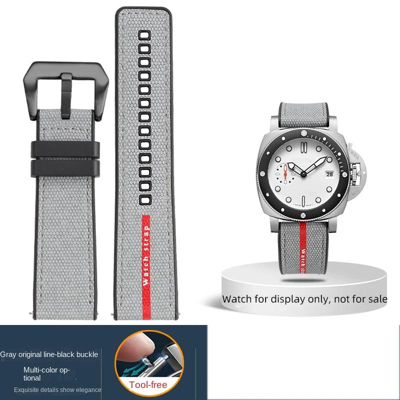 

Для Panerai SUBMERSIBLE ремешок Luna Rossa PAM1466 PAM1391 PAM1565 Браслет Каучуковый ремешок 22 мм 26 мм Мужской 24 мм Ремешок для часов Водонепроницаемый 26mm-width