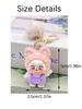 Cute Cartoon Animal Bag Charm - Resin Flocked (Non-Plush Filled) DIY Phone Pendant, With Fluffy Ears And Vivid Faces