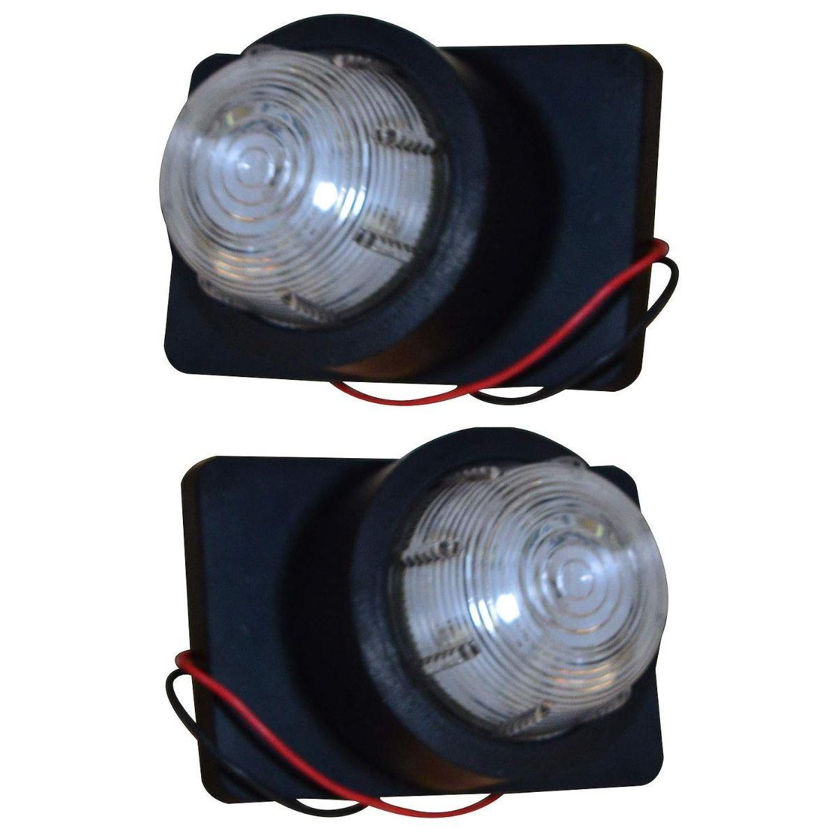 

APSMOTIV Pair of Clear Position Lamp with 12v Bulbs Suitable for Truck Trailer